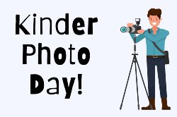 cartoon photographer with camera on tripod